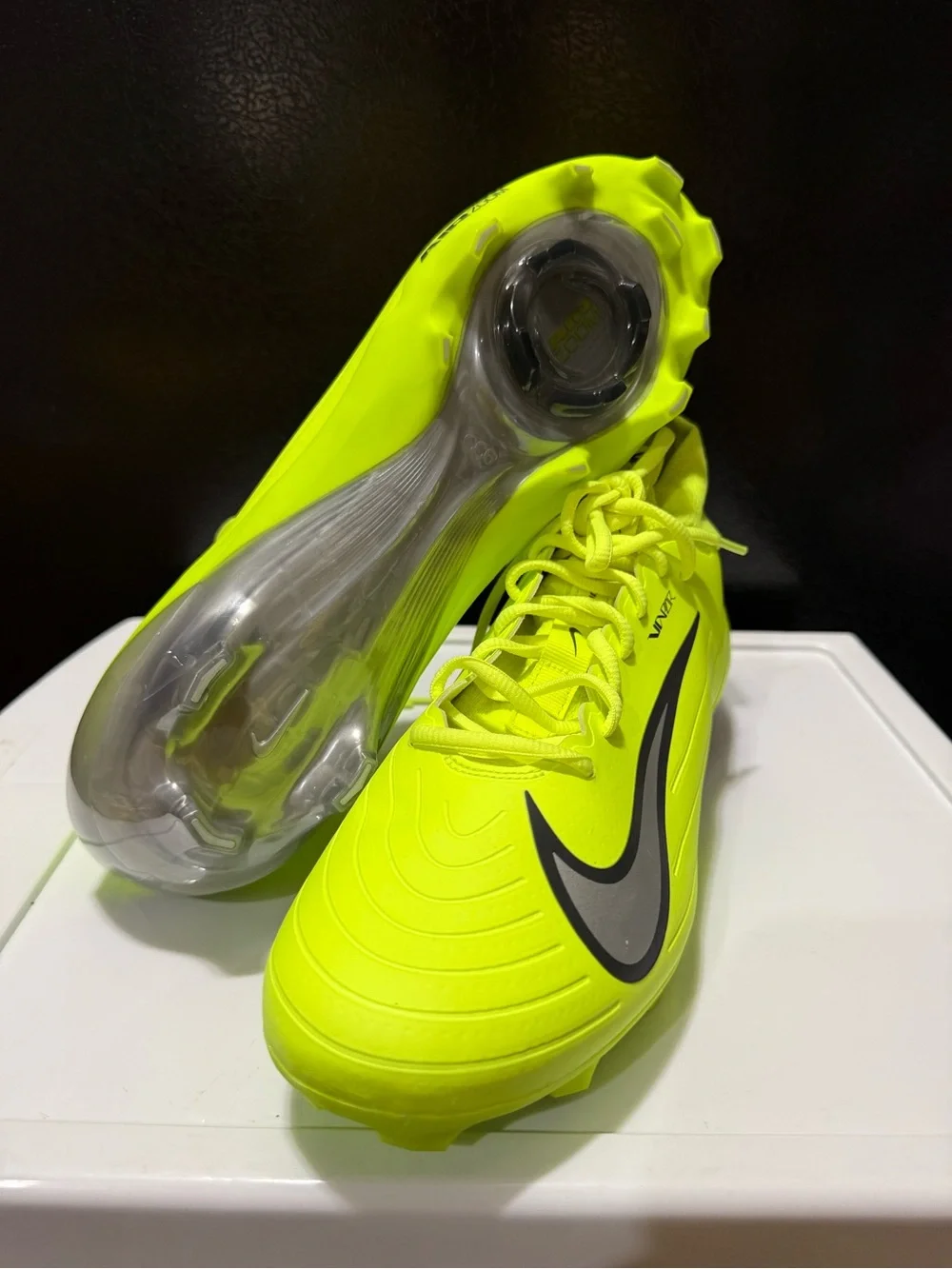 Nike Vapor Pro 1 Football Cleats 'Volt /Silver' IQ5163-700 Men's Size 11.5